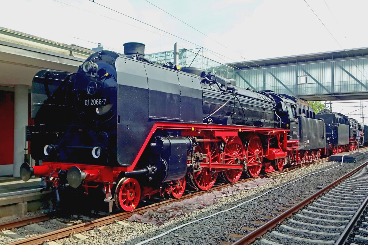 Part of the exhibition at Göppingen station on 14 September 2019 was  01 2066 -the Märklin Days were held in 2019, but cancelled in 2021 due to COVID-19.