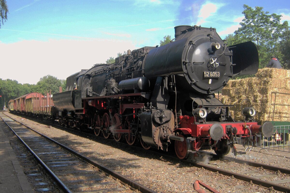 Photo freight with VSM 52 8053 stands at Loenen on 2 September 2012.