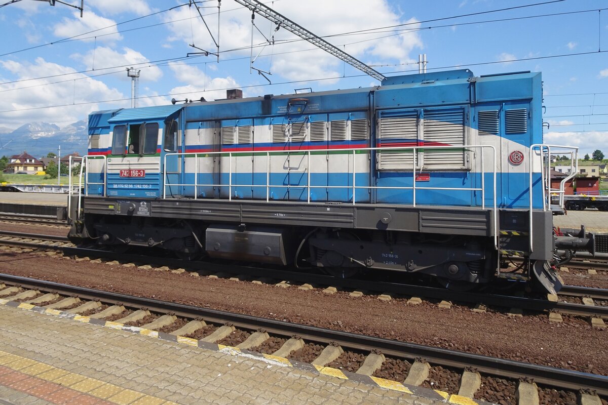 Portrait shot on VTG Slovakia 742 156 at Poprad-Tatry on 23 June 2022.