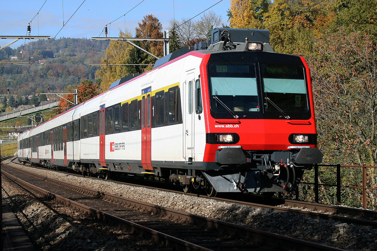 RBDe 560 between Bossiere and Grandvaux. 28/10/2010