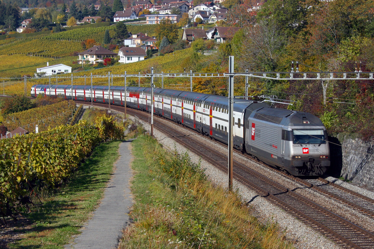 Re 460-100-1 in SF special colors at Bossiere:

Date: 28/10/2010