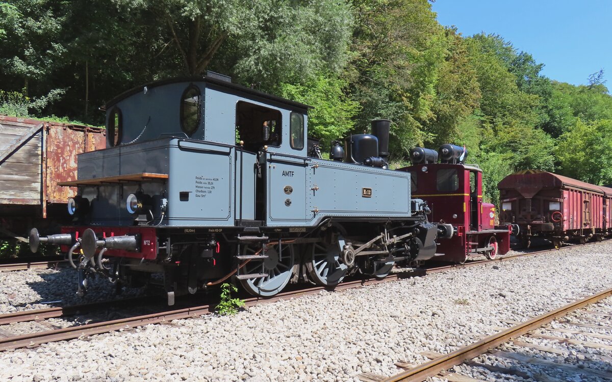 Recently restored ex-Arbed-12, a former Prussian T7 model stands coupled to Train 1900/AMTF No.33 at Fonds-de-Gras on 20 August 2023.
