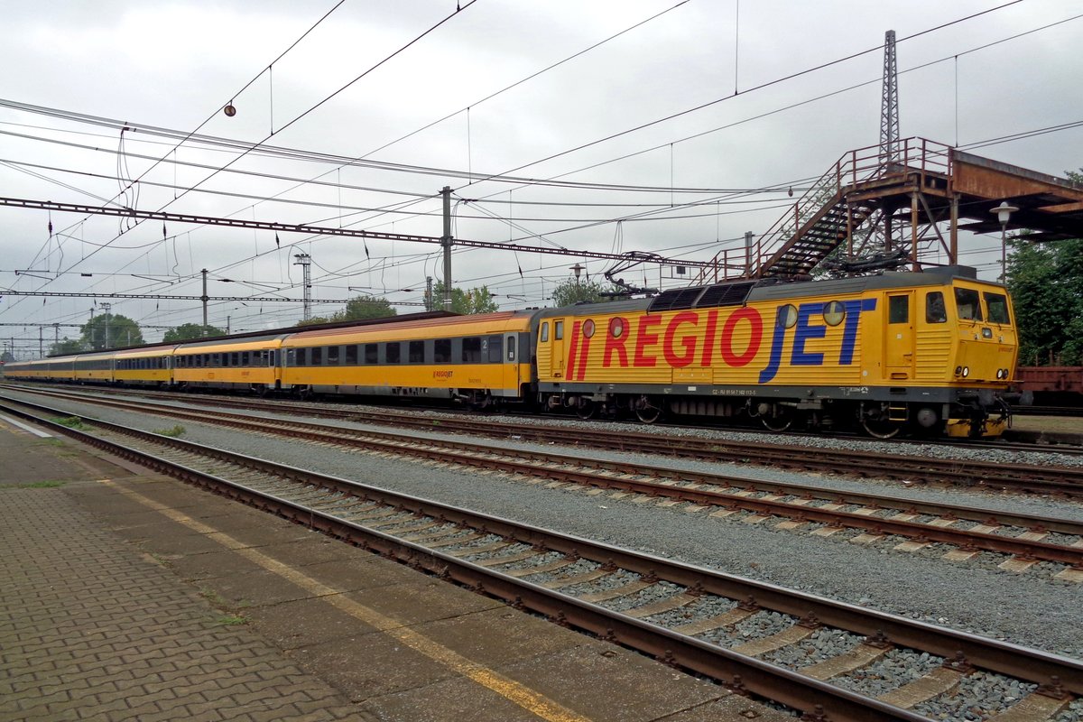 RegioJet 113 calls at Hranice nad Morave on 18 September 2018.