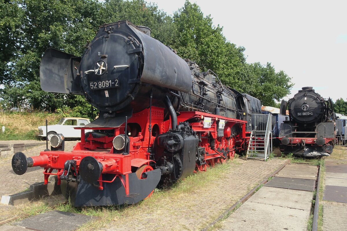 ReKo-Kriegslok 52 8091 is now in posession of the VSM and stands here at the VSM shed at Beekbergen on 4 September 2022.