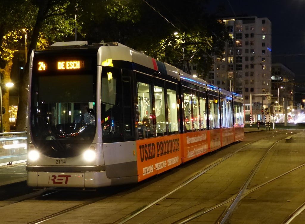 Rotterdam Tram 2114 photographed on 09/09/15