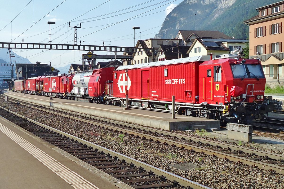 SBB 0177 011 stands in Erstfeld on 6 June 2015.