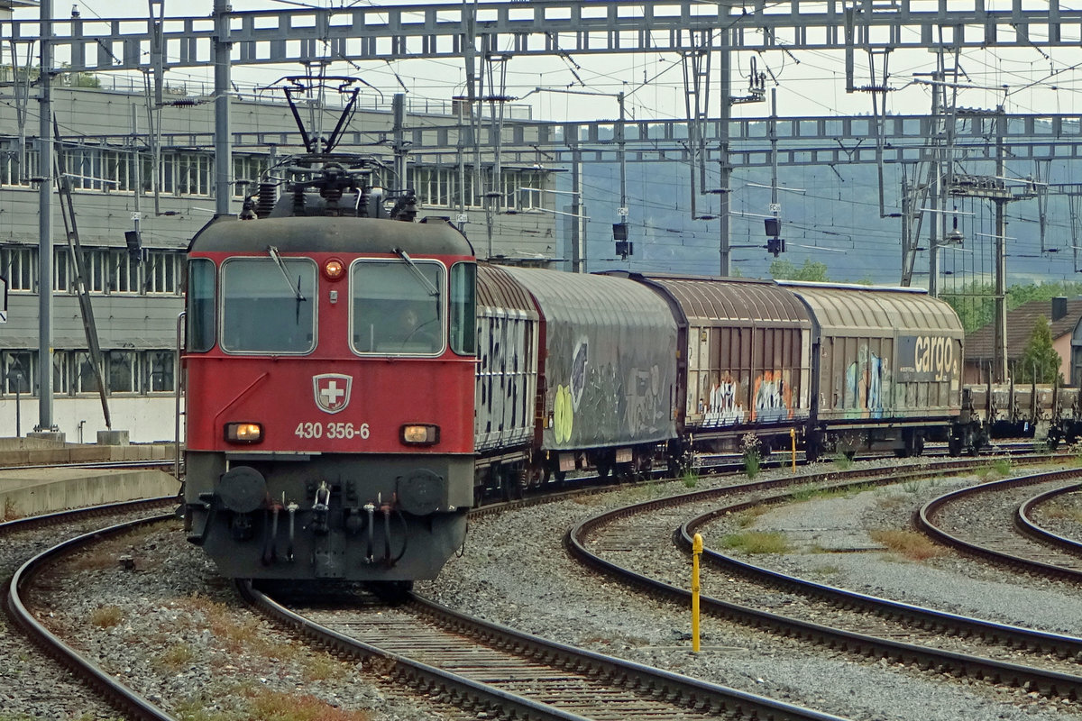 SBB 430 356 is about to pass Brugg AG on 25 May 2019.