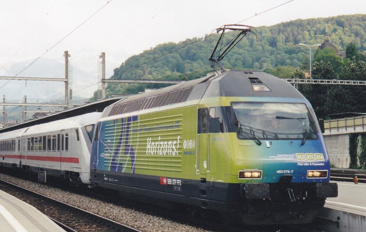 SBB 460 079 calls at Spiez on 21 May 2008.