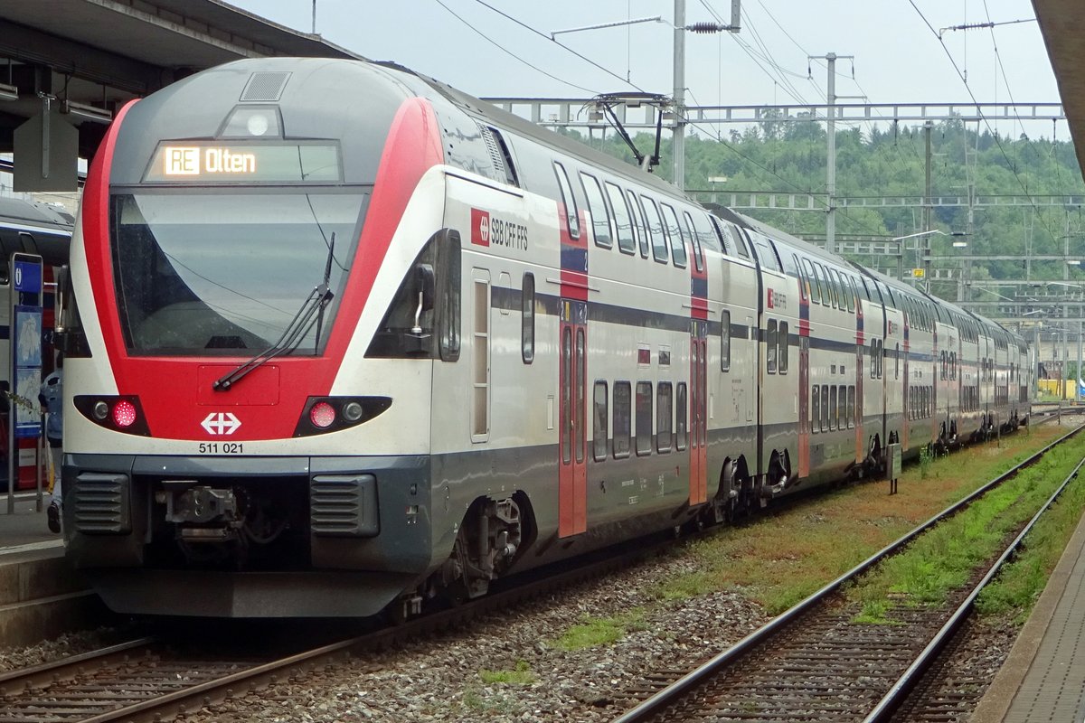 SBB 511 021 quits Brugg AG on 26 May 2019.