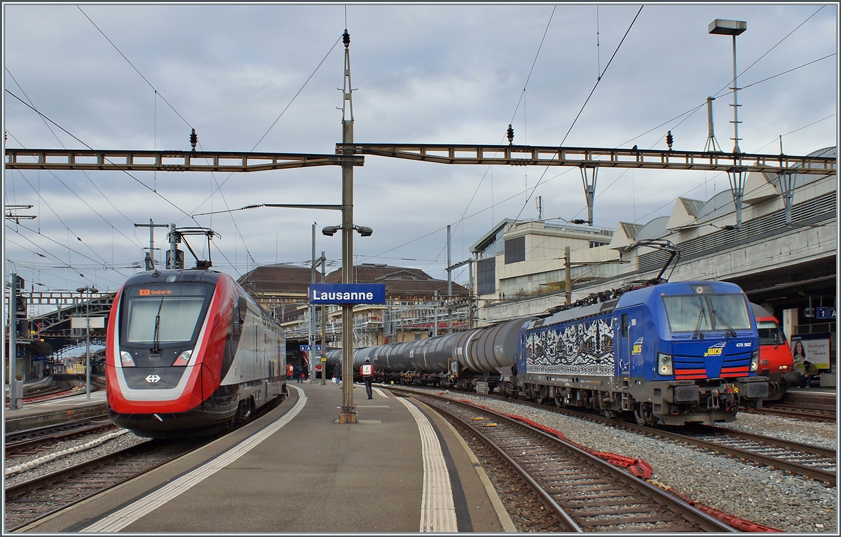 SBB RABe 502 Twidexx to Geneva and WRS Ae 475 902 in Lausanne. 

17.02.2023