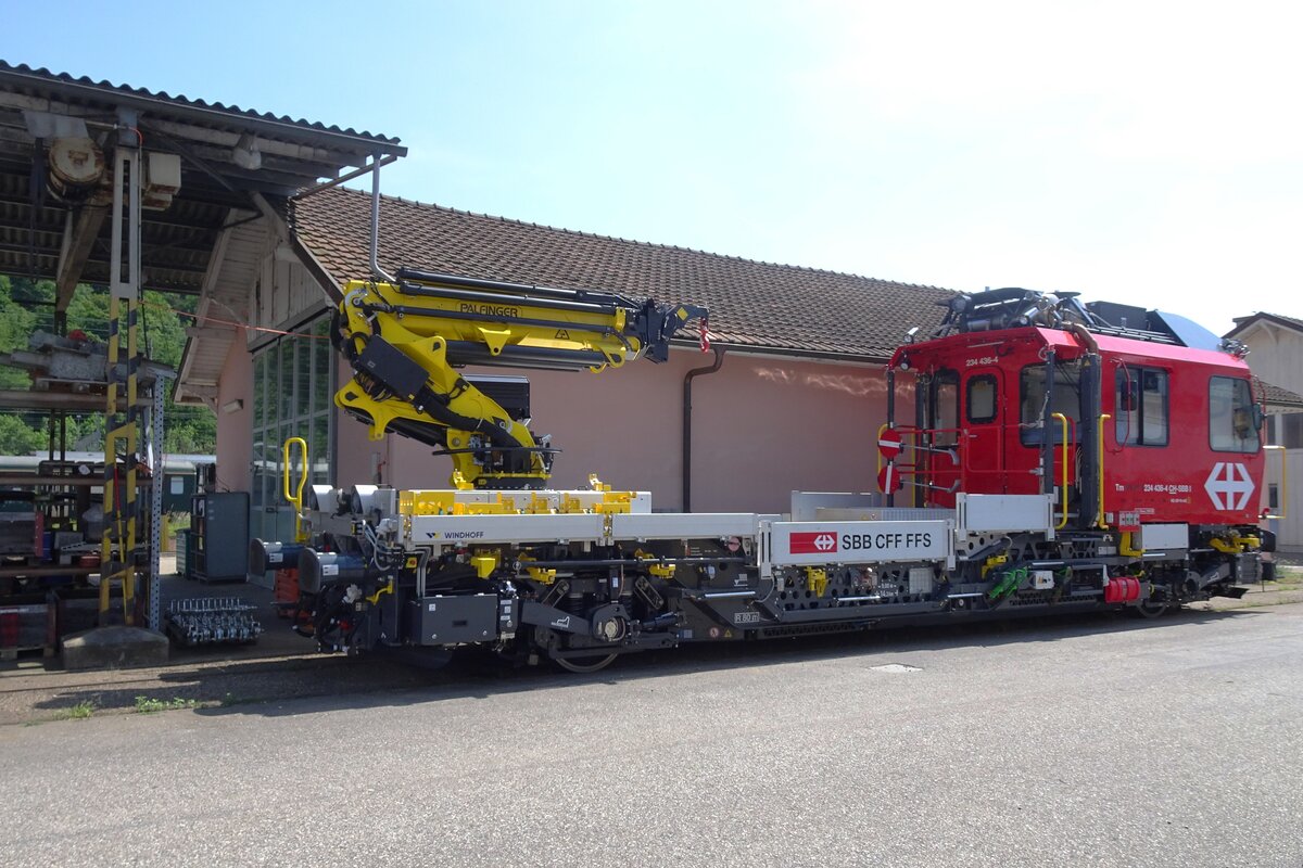 SBB 'Traktor' 234 436 stands stabled at the SBB works in Olten during an Open day on 21 May 2022.