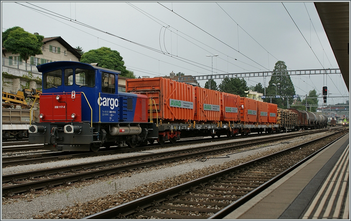 SBBCargo Tm 232 117-2 in Spiez.
29.06.2011