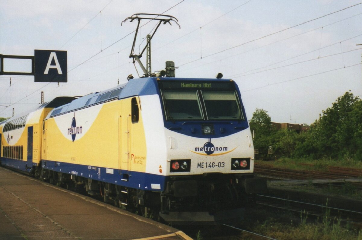 Scanned photo of Metronom ME-146-03 at Uelzen on 20 May 2004.
