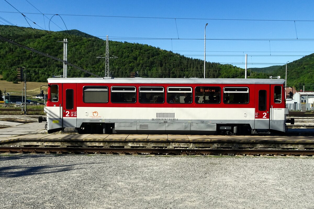 Side view on 812 057 at margecany on 22 June 2022.