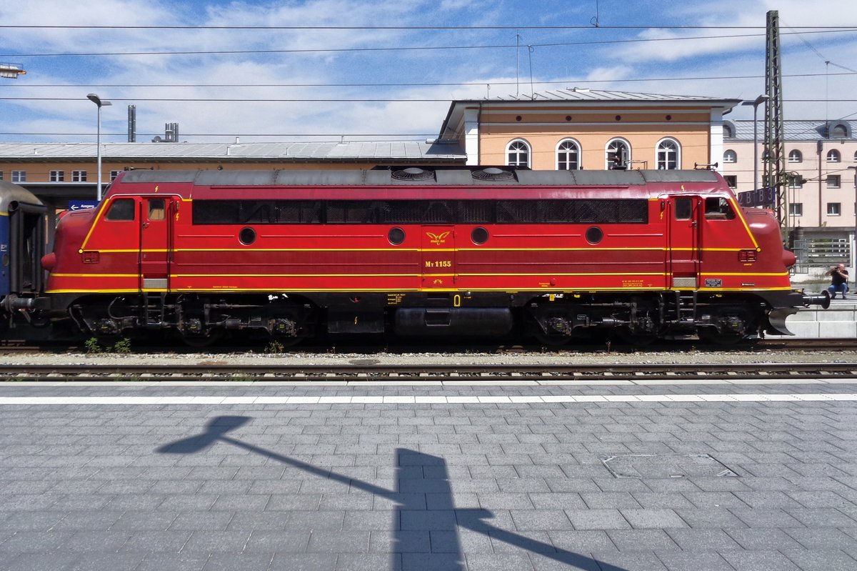 Side view on Altmark rail 1155 at Passau on 10 May 2018.