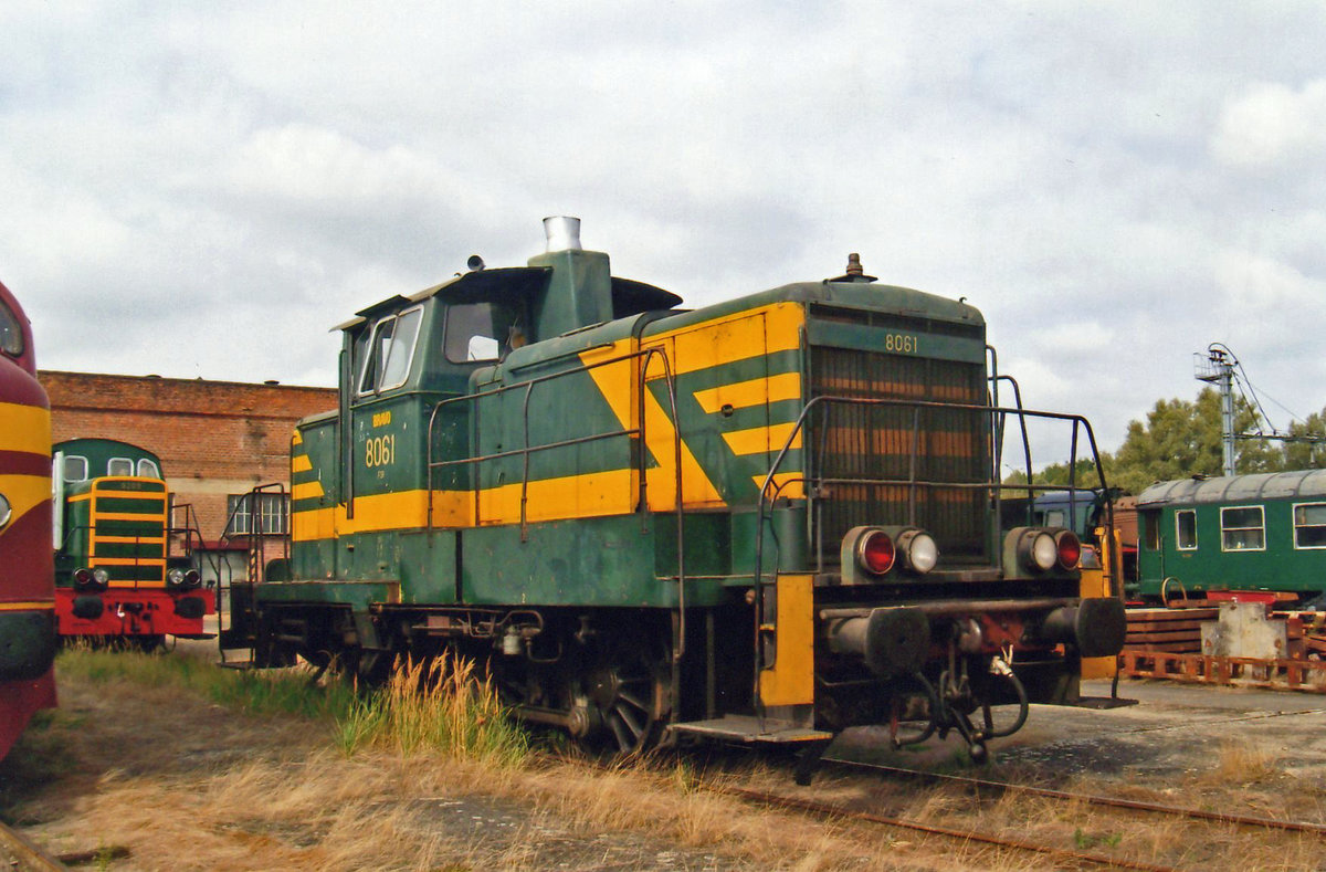 SNCB 8061 stands on 12 September 2009 at Saint-Ghislain, home of the PFT-TSP.