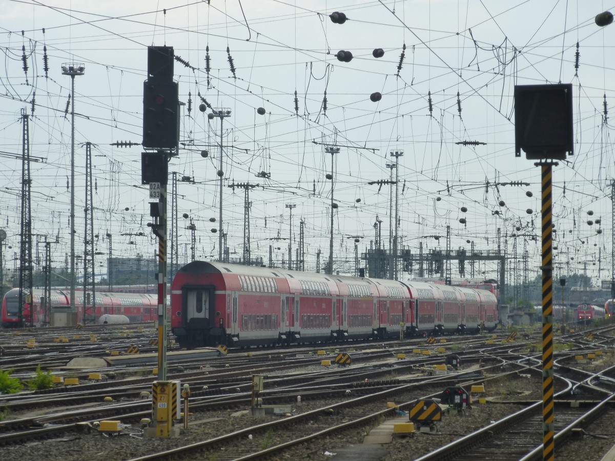 Some Dostos are standing in the track field of Frankfurt(Main) central station on August 23rd 2013.