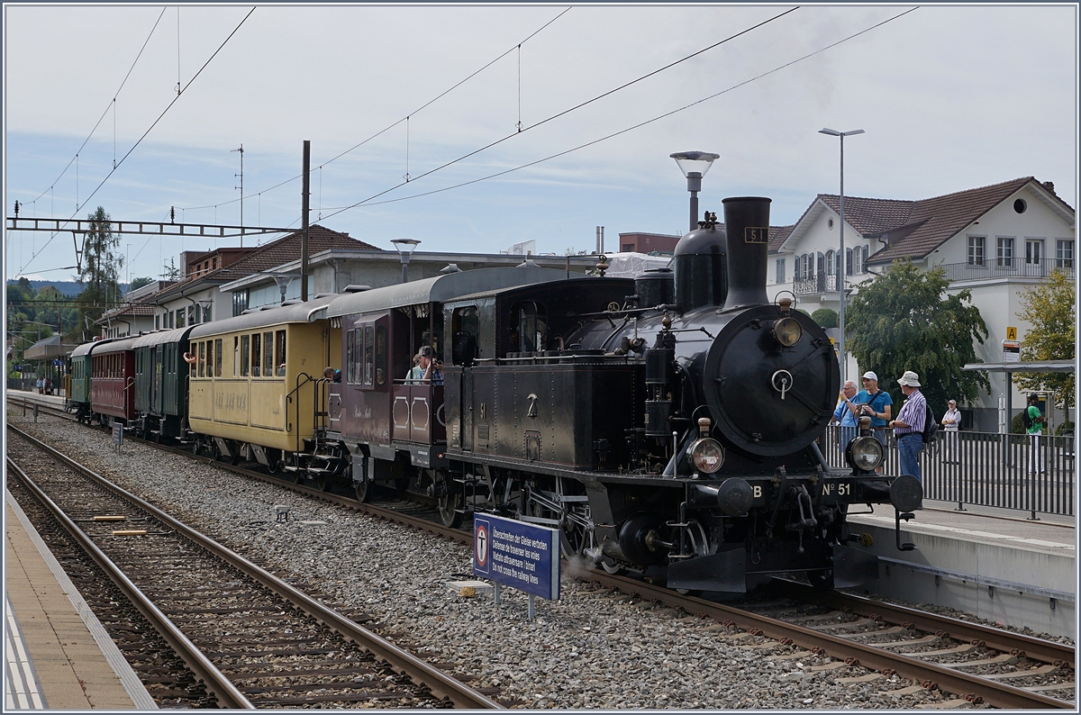 Steam Day Lyss 2018: The DBB (Dampfbahn Bern) Ed 3/4 71 in Lyss.
11.08.2018