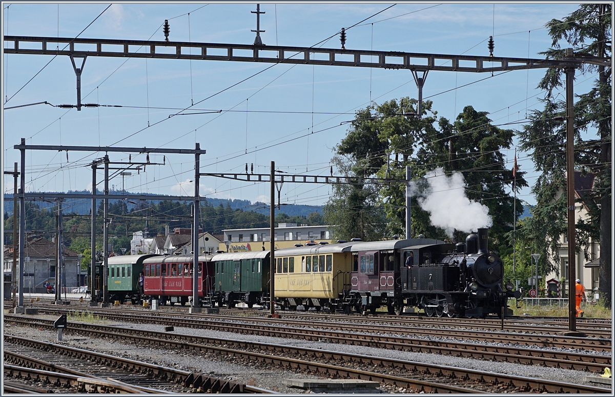 Steam Day Lyss 2018: The DBB (Dampfbahn Bern) Ed 3/4 71 in Lyss.
11.08.2018