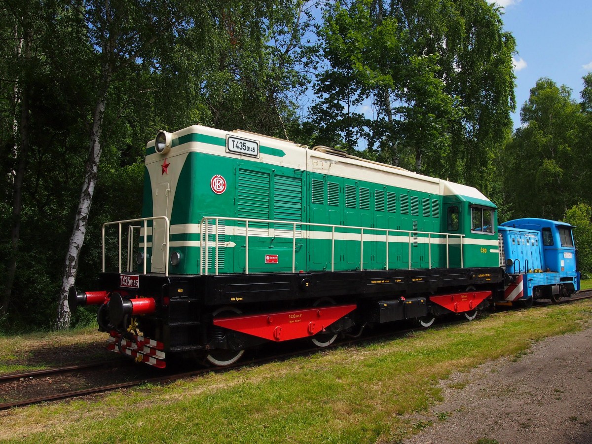 T435 0145 on the 19th 22of Jun, 2013 on the Railway station Lun u Rakovnka.