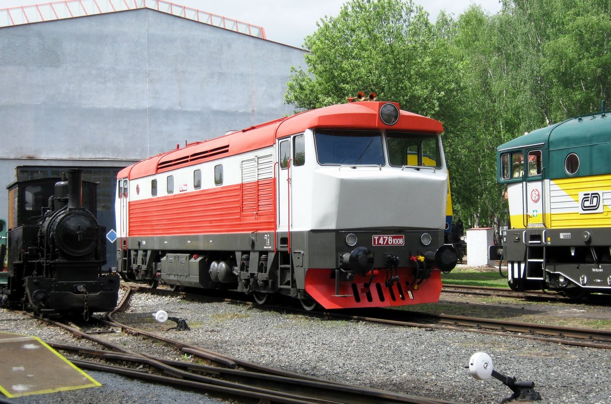 T478 1008 stands on 13 May 2012 in the railway museum of Luzna u Rakovnika.