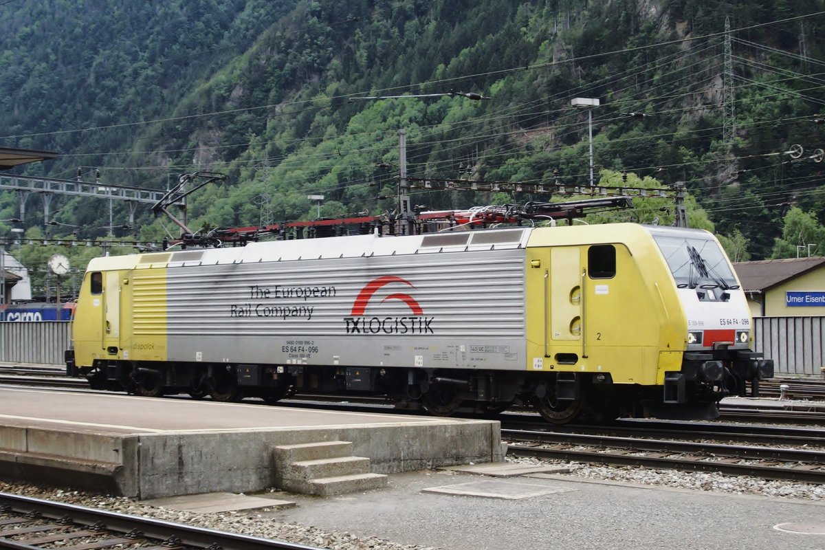Test ride for the then new 189 996 for TX Logistics on 7 JUne 2009 at Erstfeld.