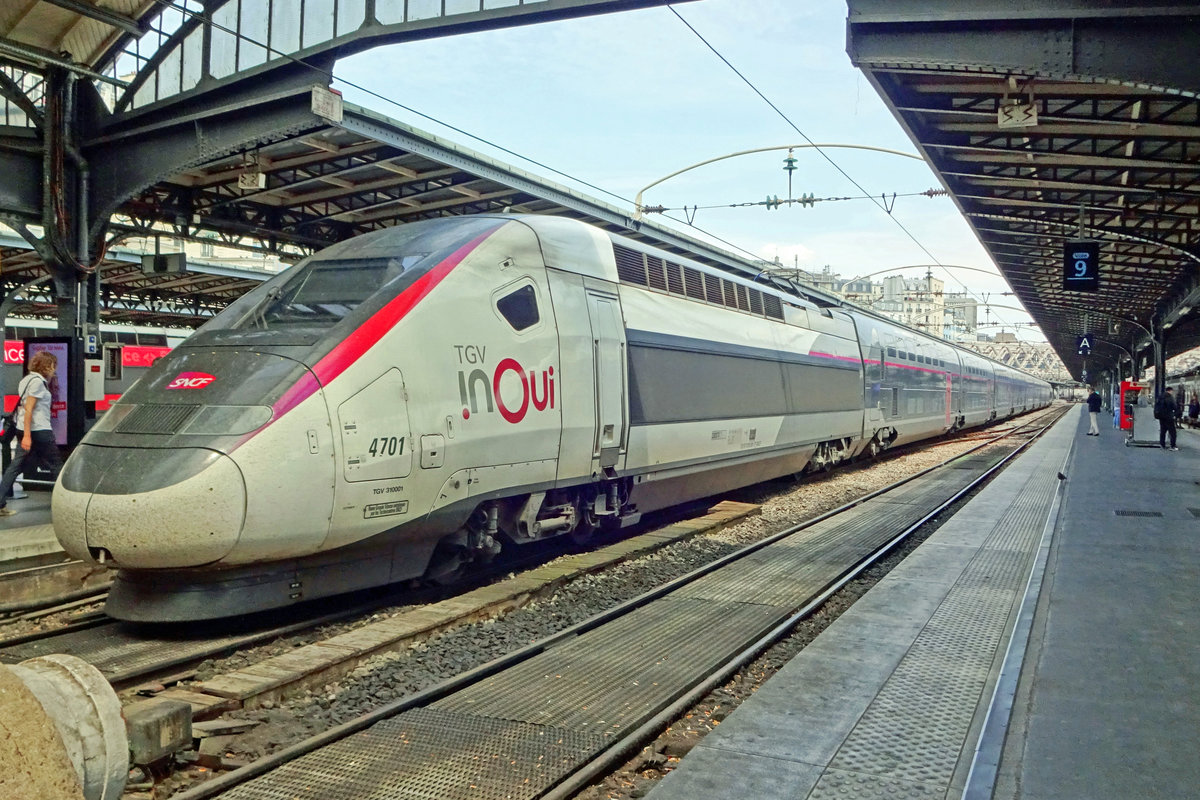TGV 4701 has arrived in Paris Est on 24 May 2019.