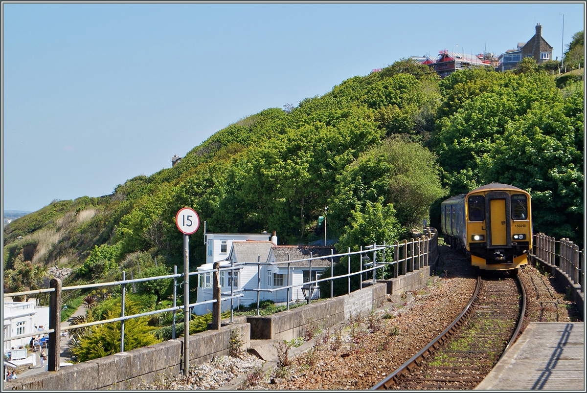 The 150 246 is arrigng at St Ives. 
17.05.2014