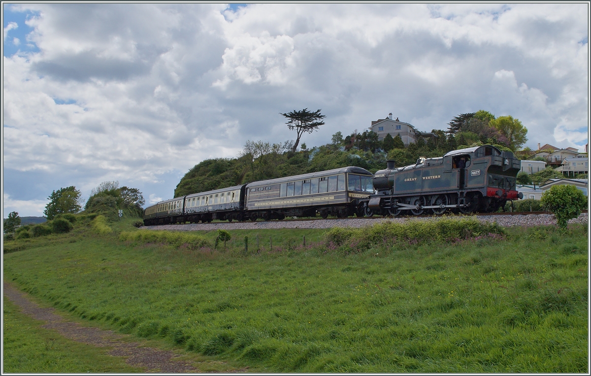 The 4277  Hercules  between Chruston and Goodrington. 13.05.2014