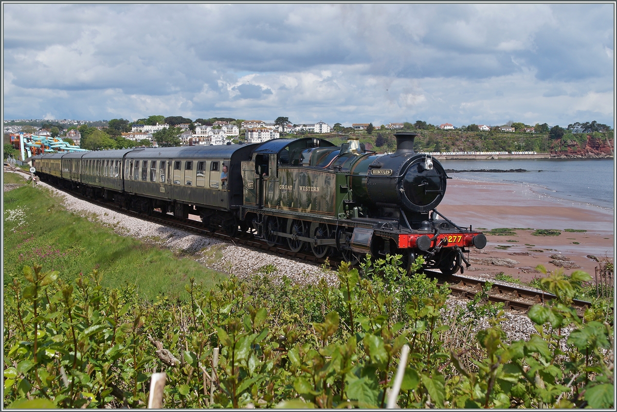 The 4277  Hercules  near Goodrington. 13.05.2014