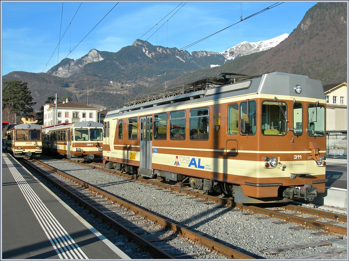 The A-L BDe 4/4 311 in Aigle.
08.01.2008