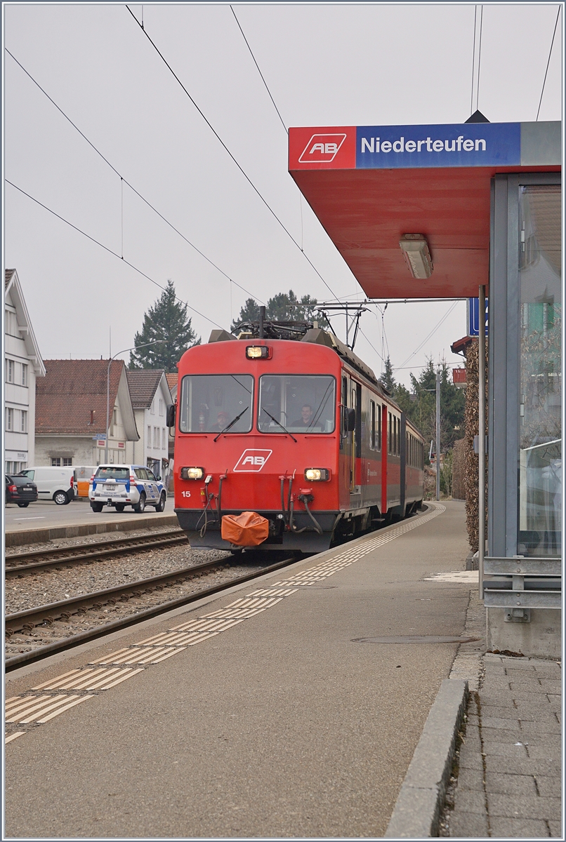 The AB BDeh 4/4 15 in Niederteufen.
17.03.2018