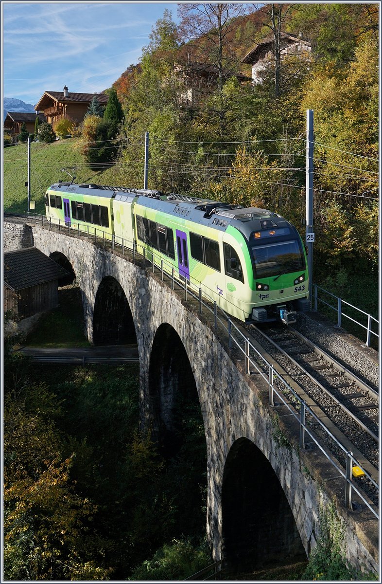 The AOMC GTW Beh 2/6 543 on the Bridge of Chemex.
28.1.2016
