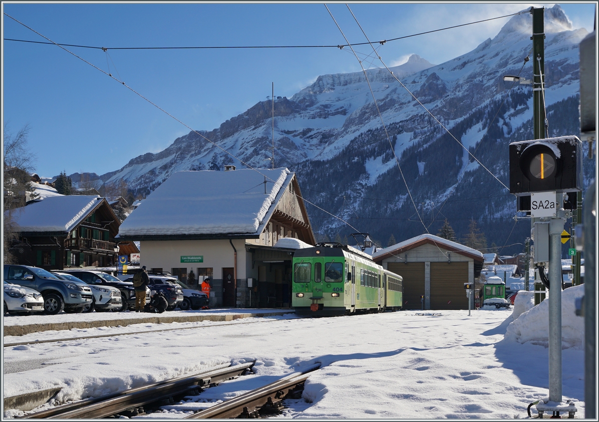 The ASD BDe 4/4 404 wiht his Bt in Les Diablerests.

08.02.2021