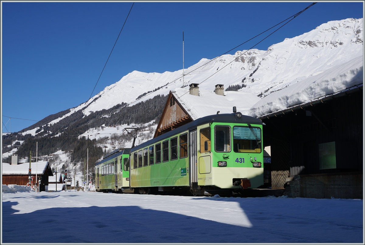 The ASD Bt 431 and BDe 4/4 404 in Les Diablerets. 

08.02.2021