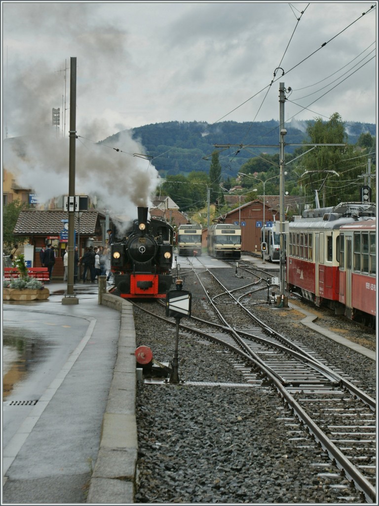 The B-C Mallet G 2x2/2 105 in Blonay. 
8. Sept. 2013