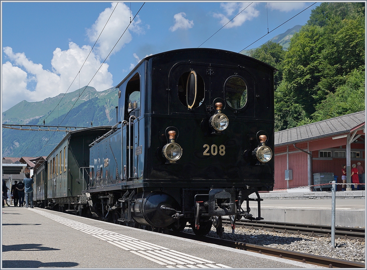 The Ballenberg Dampfbahn SBB G 3/4 208 in Brienz.
30.06.2018