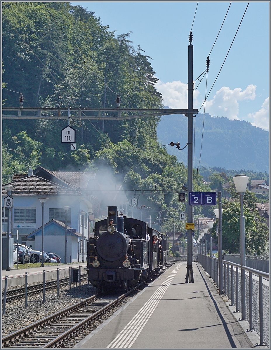 The Ballenberg Dampofbahn SBB G 3/4 208 in Brienz.
30.06.2018
