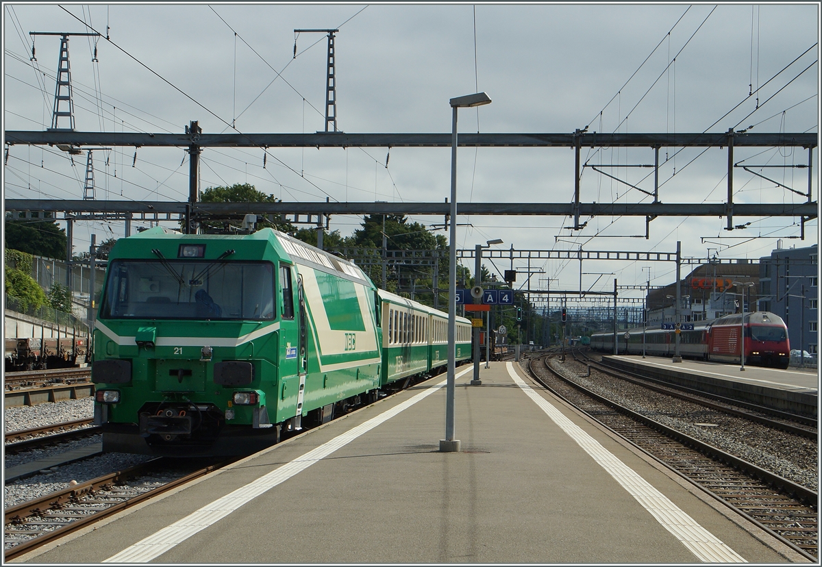 The BAM Ge 4/4 21 in Morges.

03.07.2014