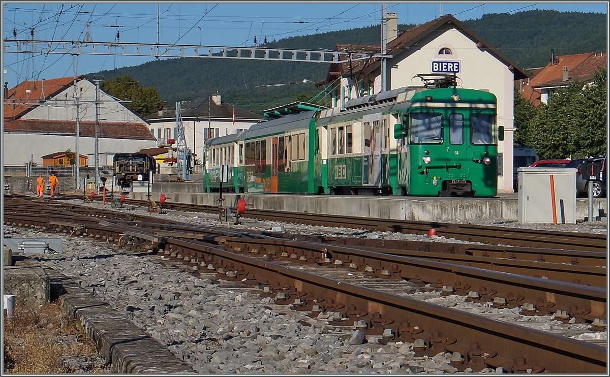 The BAM local train 111 in Biere. 
21.07.2015