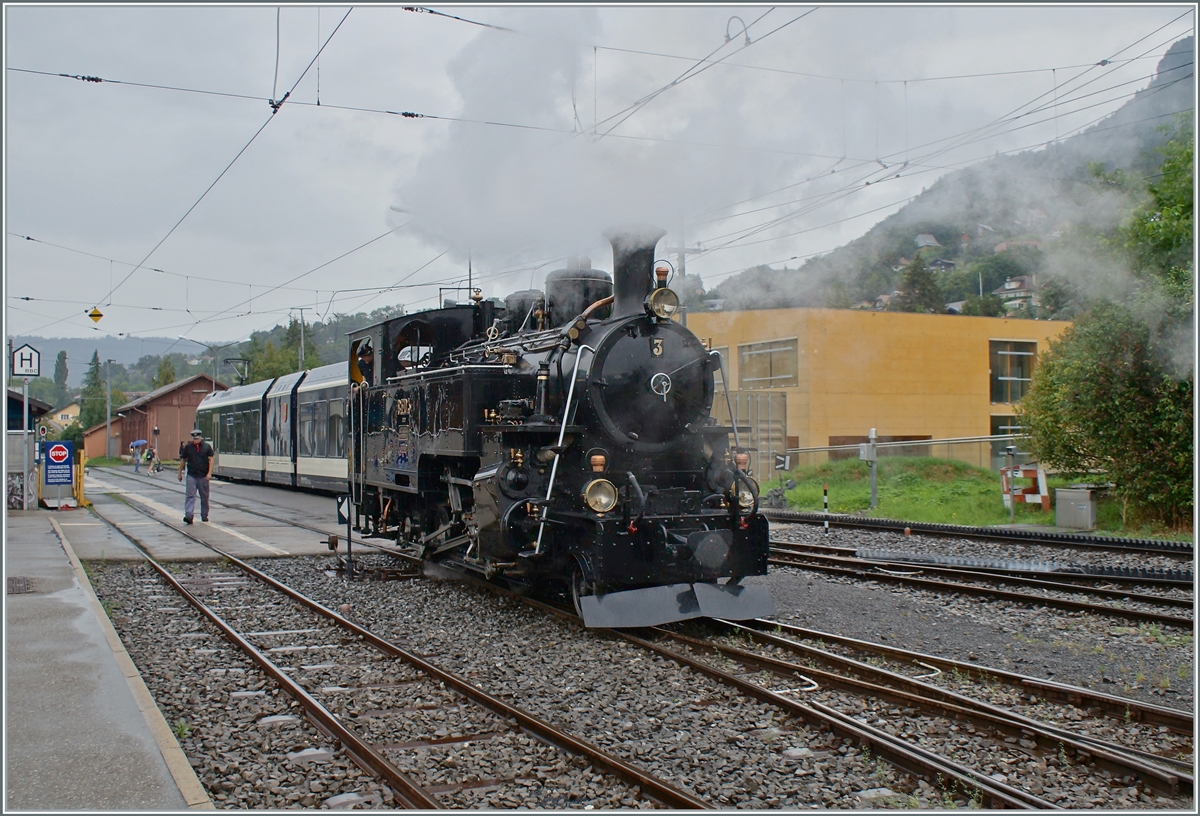 The BFD HG 3/4 N° 3 by the Blonay Chamby Railway in Blonay. 

29.07.2023