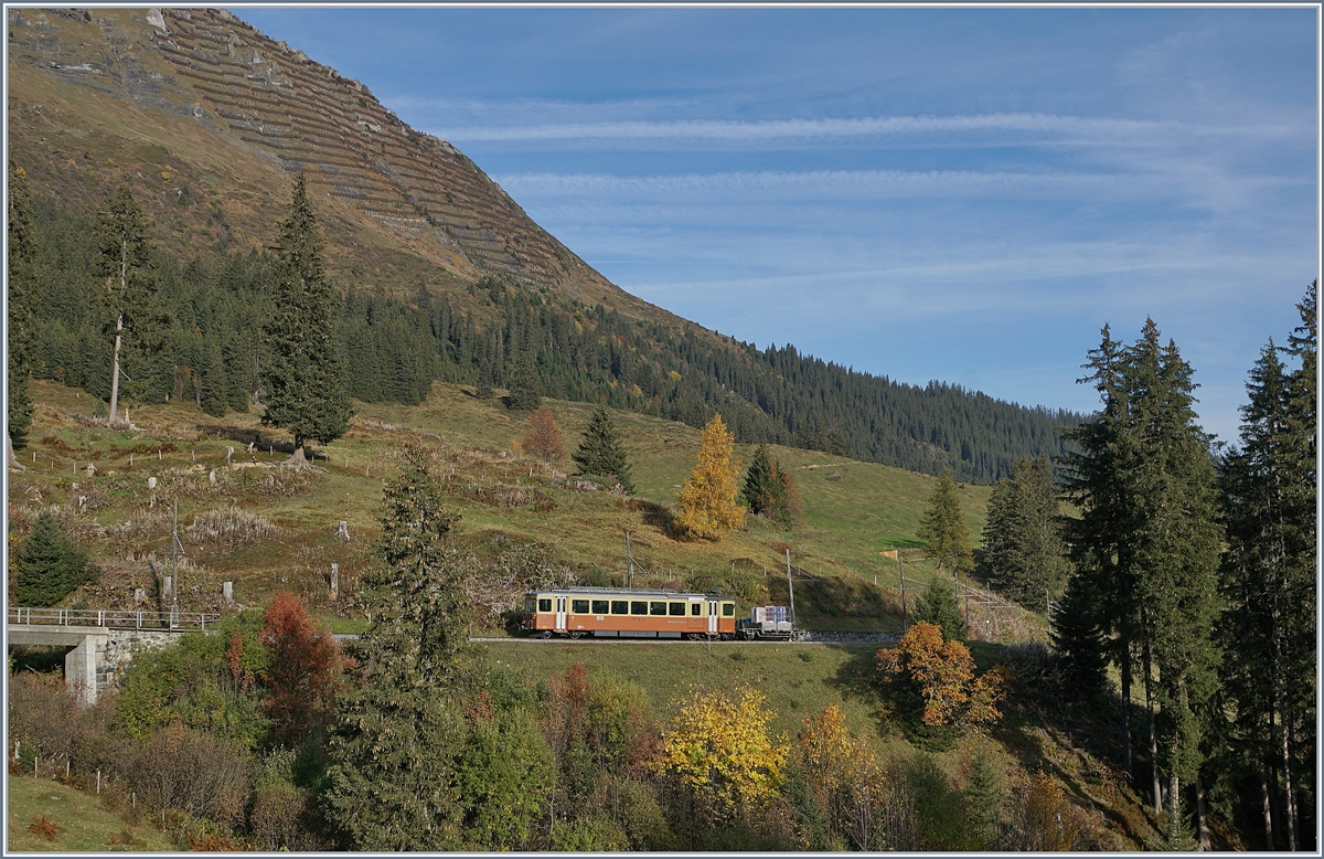 The BLM Be 4/4 23 between Winteregg and Grütschalp.
16.10.2018