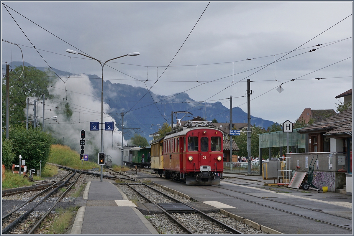 The Blonay-Chamby Bernina Bahn ABe 4/4 I 35 in Blonay.

30.08.2020