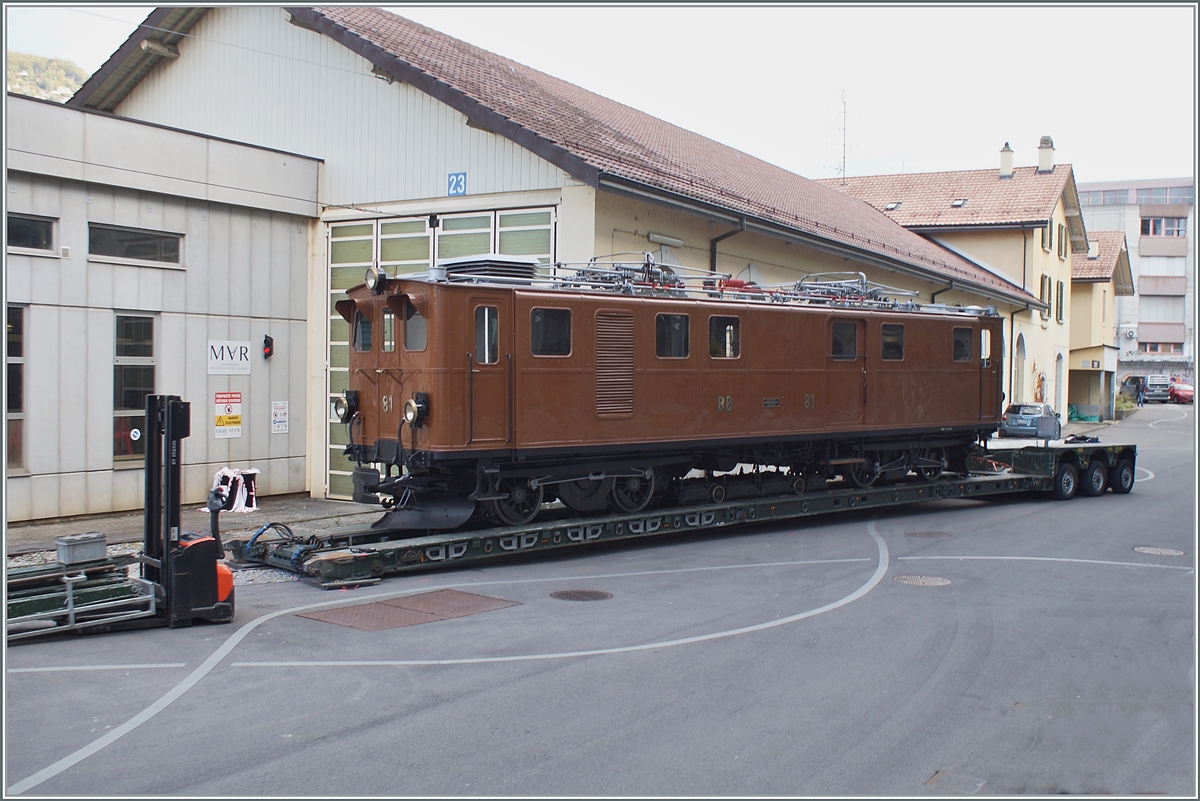 The Blonay-Chamby Bernina Bahn Ge 4/4 81 is comming back! 

Vevey, 18.10.2022