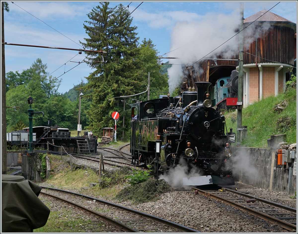 The Blonay Chamby BFD HG 3/4 N° 3 in Chaulin. 

06.06.2022