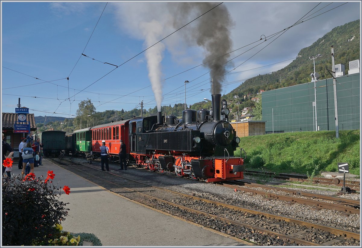 The Blonay-Chamby G 2x 2/2 105 in Blonay.

29.09.2019