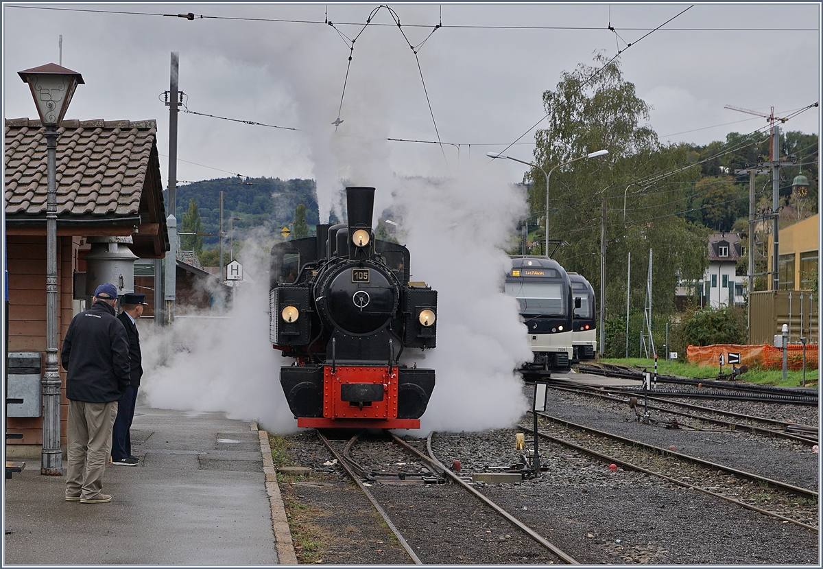 The Blonay-Chamby G 2x 2/2 105 in Blonay.

26.09.2020