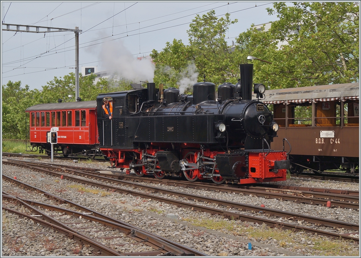 The Blonay-Chamby G 2x 2/2 105 in Vevey.

20.06.2021