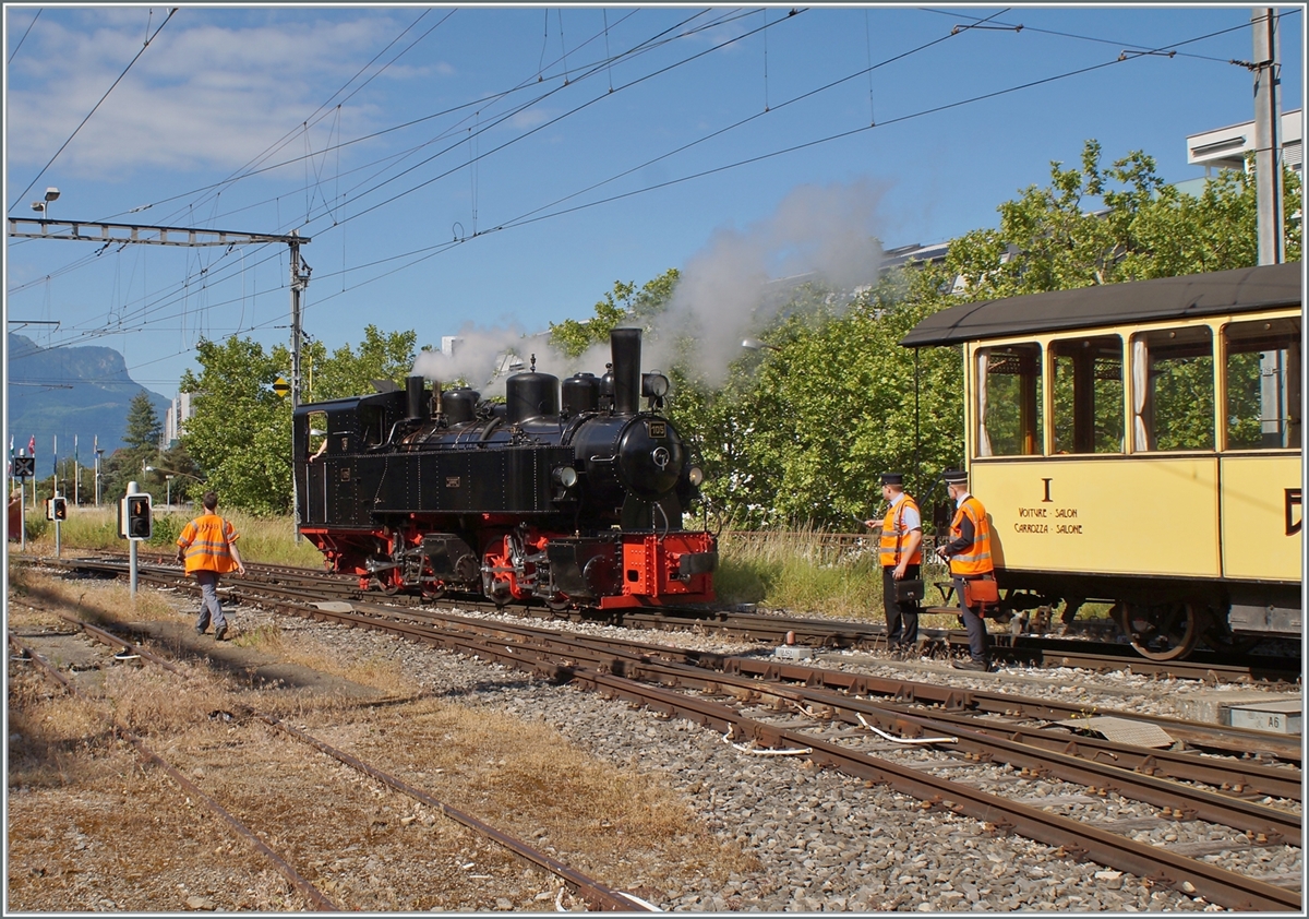 The Blonay-Chamby G 2x 2/2 105 in Vevey.

29.05.2022
