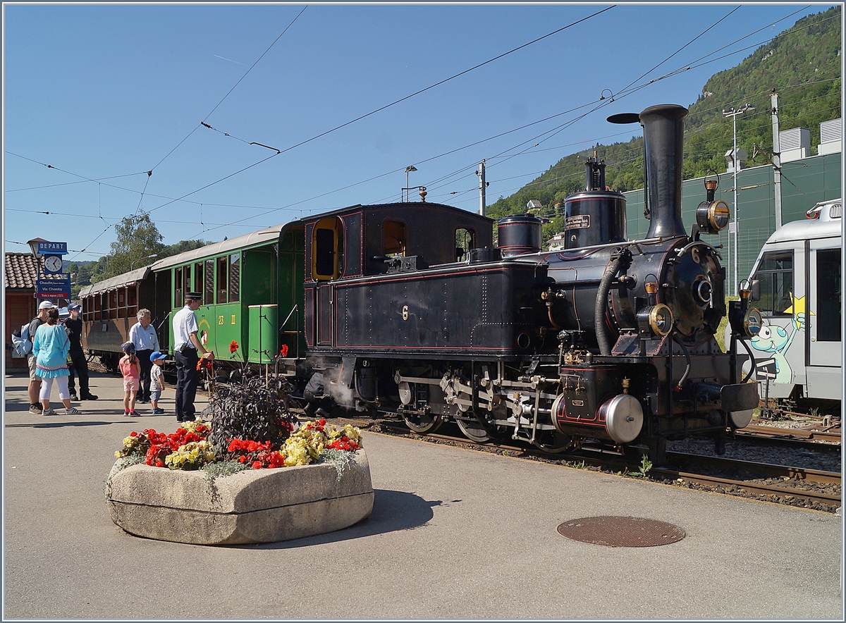 The Blonay-Chamby G 3/3 N° 6 in Blonay with his train to Chaulin.

02.06.2019